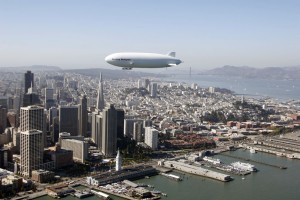 Zepplin Airship over San Francisco