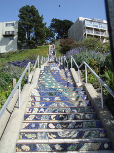 tiled steps