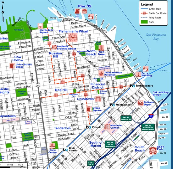 San Francisco Tourist Map - Downtown